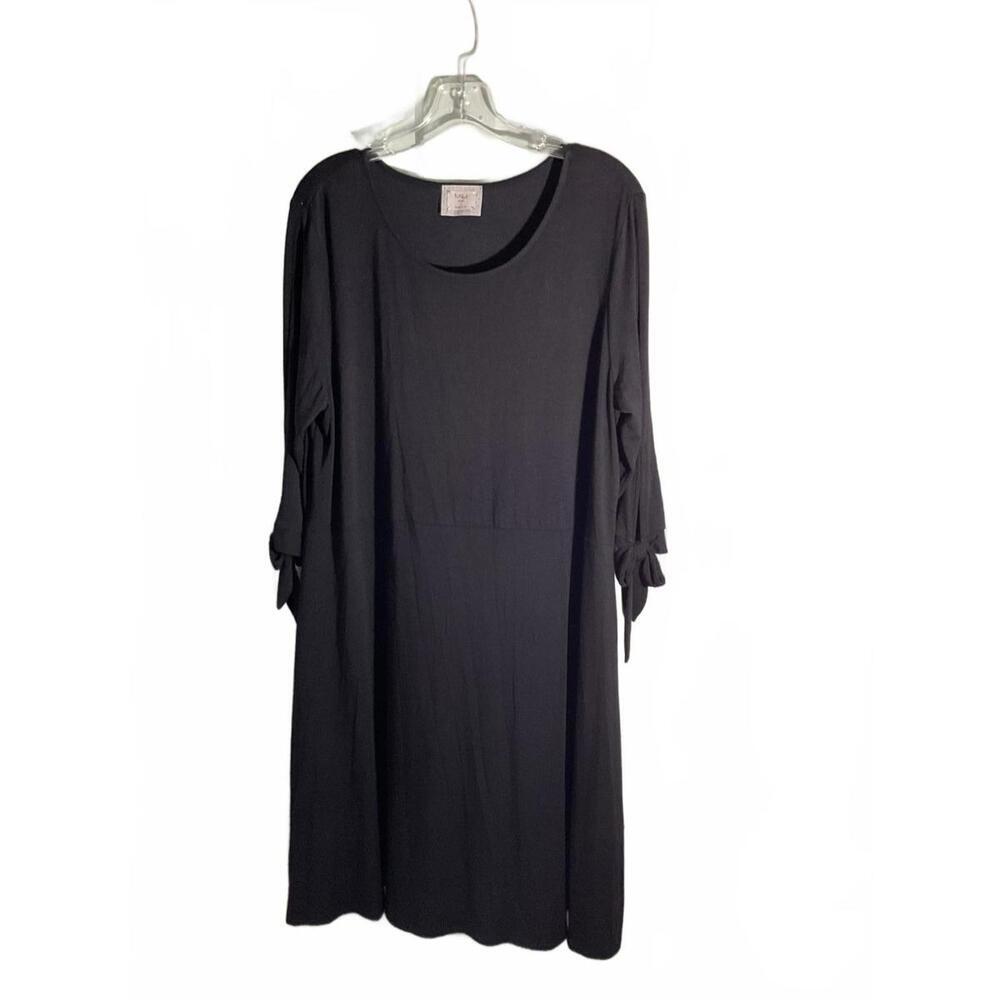 Chalet Midi Dress - Bamboo Minimalist Lagenlook Comfortable Size Large - Picture 2 of 8